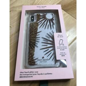 Kate Spade New York Festive Clear Liquid ✨ gold Glitter IPhone Xs Max Case
